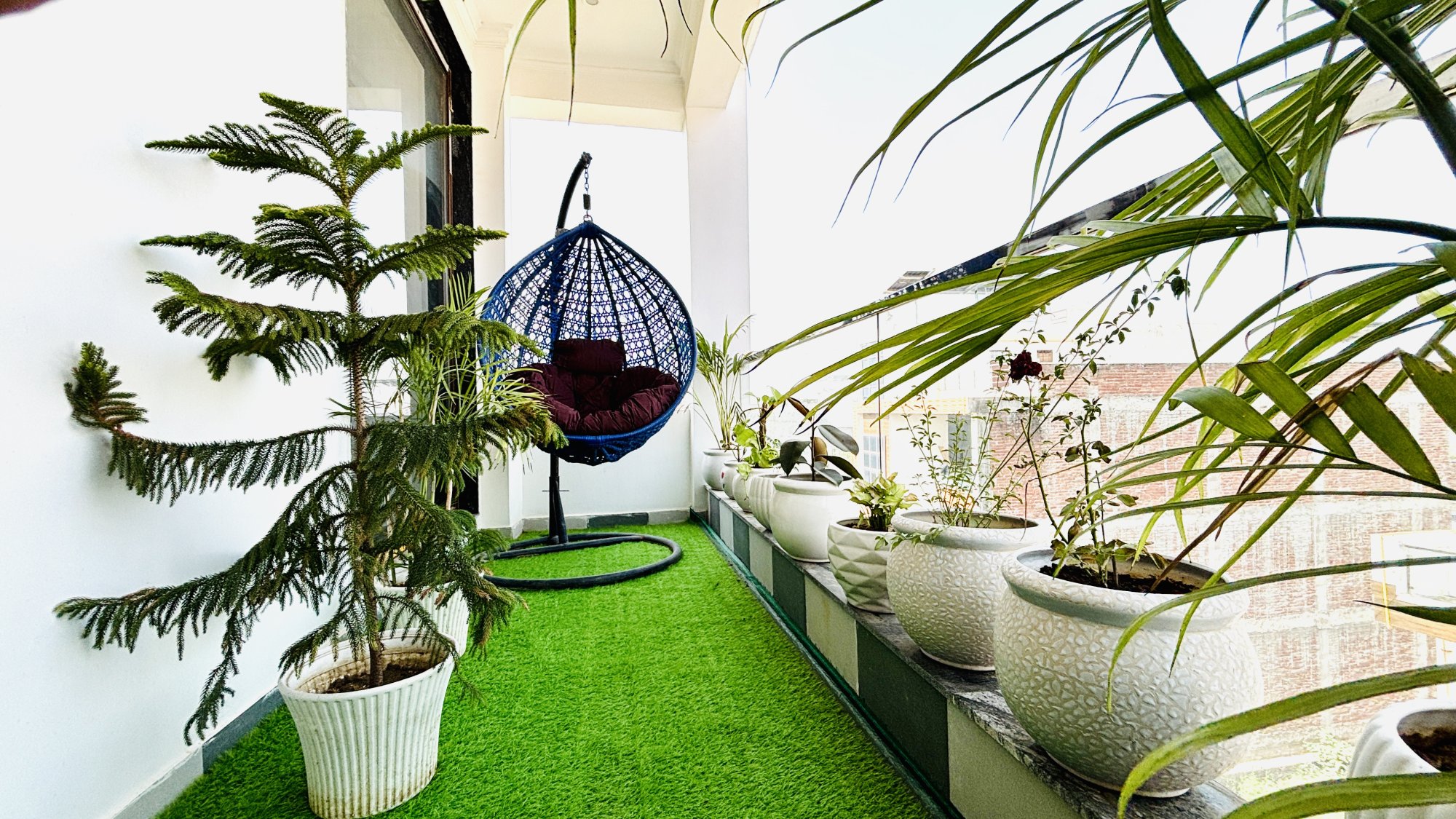 Begum Suite – Private Balcony Garden with Hanging Swing Chair