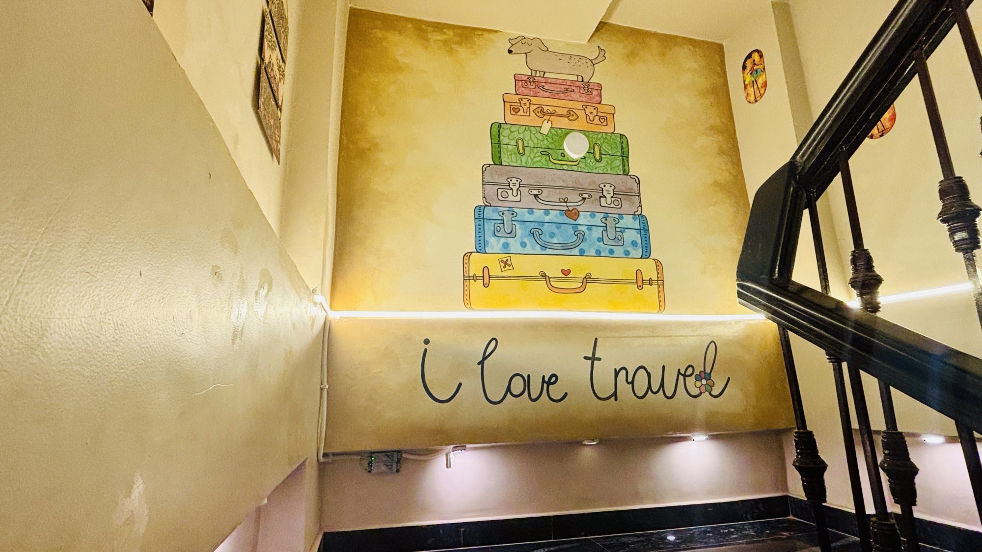 Staircase Art – "I Love Travel" Wanderlust Theme