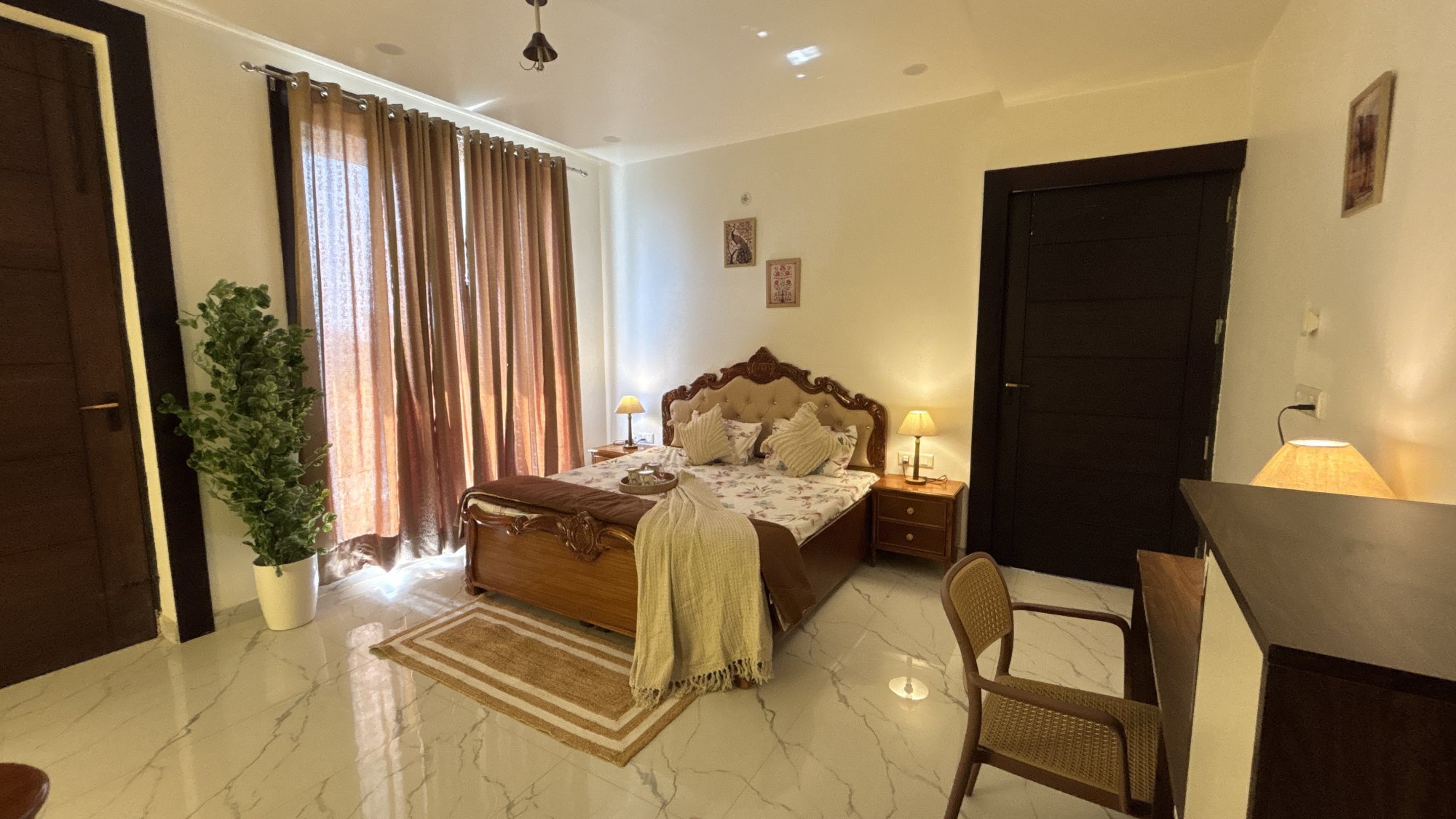 Tahzeeb Suite – Bedroom Perspective with Traditional Decor